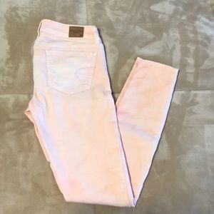Peach colored American Eagle Jeggings size 2